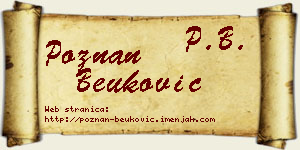Poznan Beuković vizit kartica